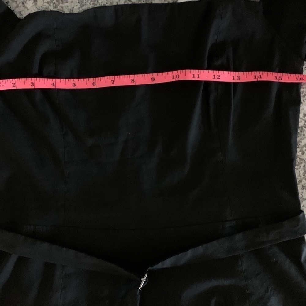 SEA New York Little Black Cocktail Dress off the Shoulder Linen/Cotton Sz 10 - Picture 14 of 16